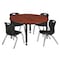 Regency Tables > Height Adjustable > Round Table & Chair Sets, 48 W, 48 L, 23-34 H, Cherry TB48RNDCHAPBK45BK - alternate 1